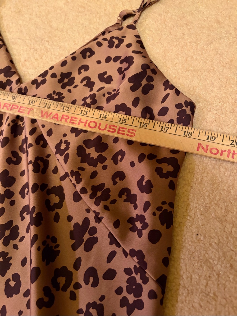 2 Slip Dresses:  Copper Leopard & Green Tropical Satin Slip Dress  XL - Picture 13 of 16